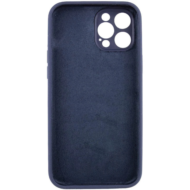 Чехол с защитой камеры Silicone Case для Apple iPhone 12 Pro (6.1") – Темно-синий / Midnight blue. Фото 4 из 6