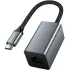 Переходник Hoco UA48 Type-C to RJ45 100 Mbs (0.15m) – Metal gray. Фото 3 из 6