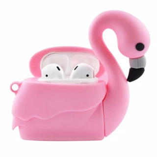 Силіконовий футляр Pink Flamingo для навушників AirPods фото 1 з 3