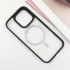 TPU+PC чохол Blueo Skin Friendly Frosted with MagSafe для Apple iPhone 16 Pro – Чорний. Фото 5 з 14