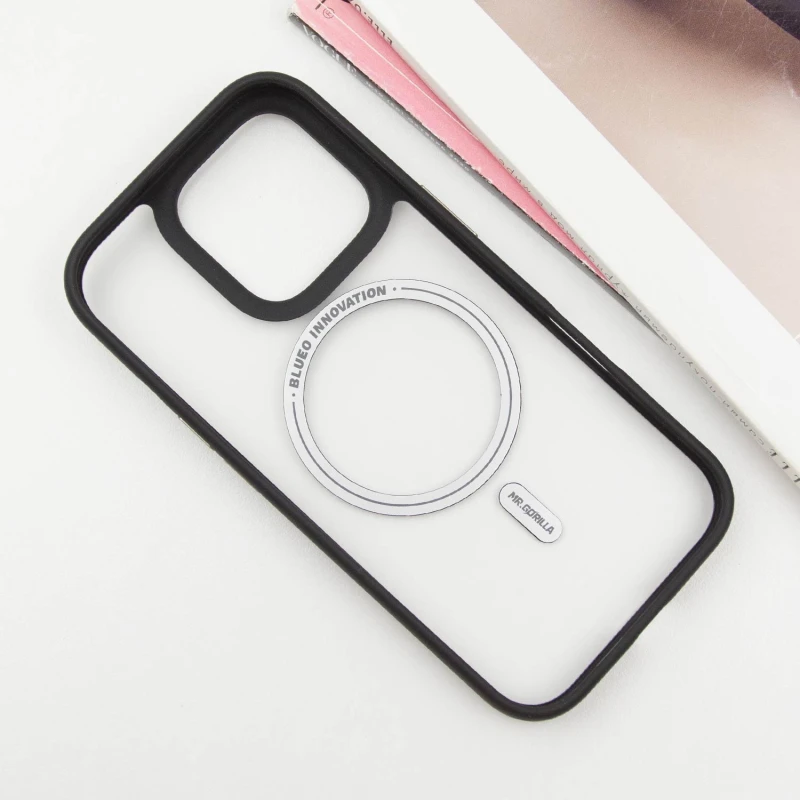 TPU+PC чохол Blueo Skin Friendly Frosted with MagSafe для Apple iPhone 16 Pro – Чорний / Black. Фото 5 з 14