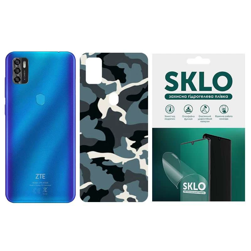 

Захисна плівка SKLO Back Camo на тильну сторону на ZTE Axon 10 Pro (Блакитний / Army Blue)