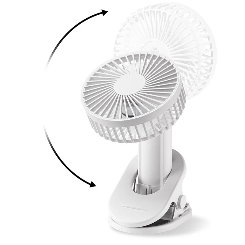Портативний вентилятор K37 з затискачем 2000mAh – White. Фото 7 з 8