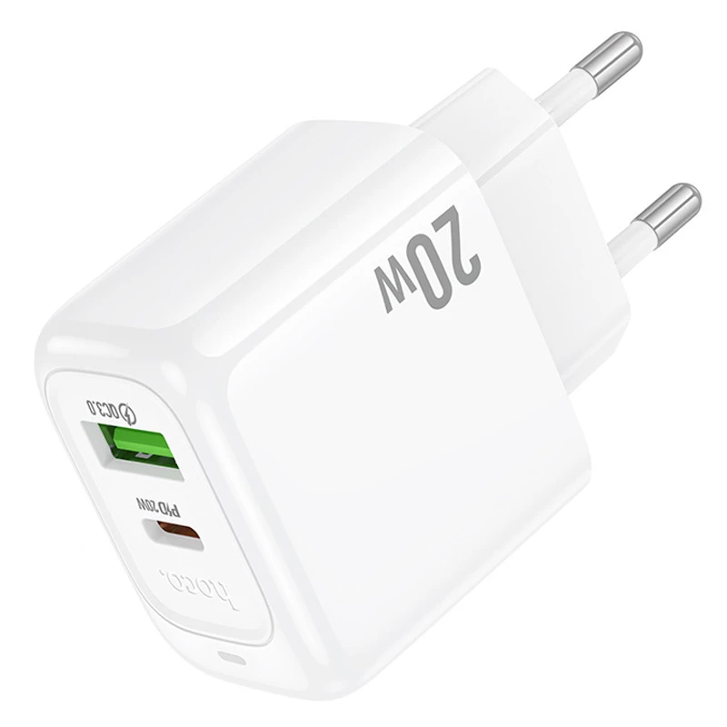 МЗП Hoco CS54A Surplus PD20W+QC3.0 (1USB-A/1C) – White. Фото 5 з 8