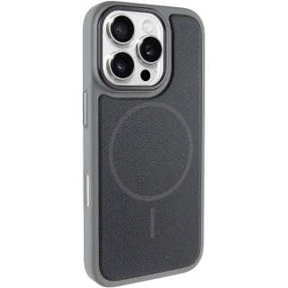 Чохол TPU TechWoven Hybrid with MagSafe для Apple iPhone 16 Pro Max — Grey / Black