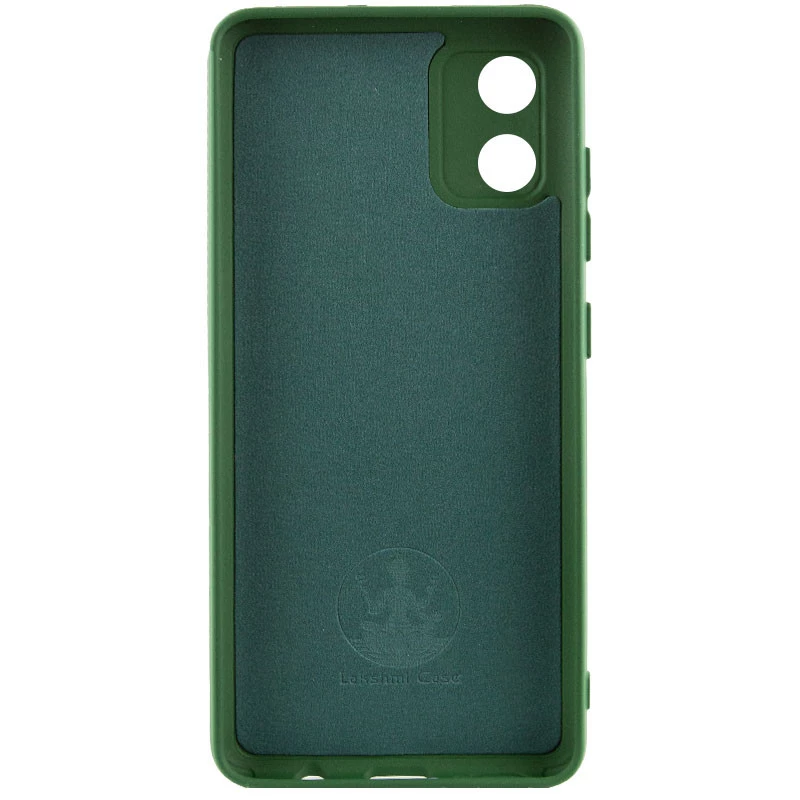 Чохол Silicone Case Lakshmi з закритою камерою на Motorola Moto E13 – Зелений / Dark green. Фото 2 з 4
