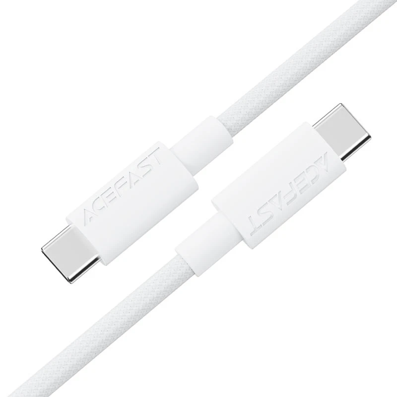 Дата кабель Acefast C18-03 Type-C to Type-C 60W (1.2m) – White. Фото 3 з 5
