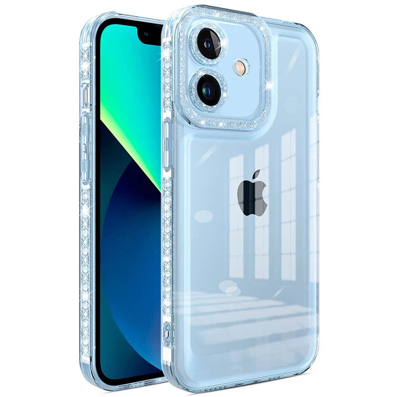 

Силіконовий чохол з візерунком на Apple iPhone 12 (6.1") (Блакитний)
