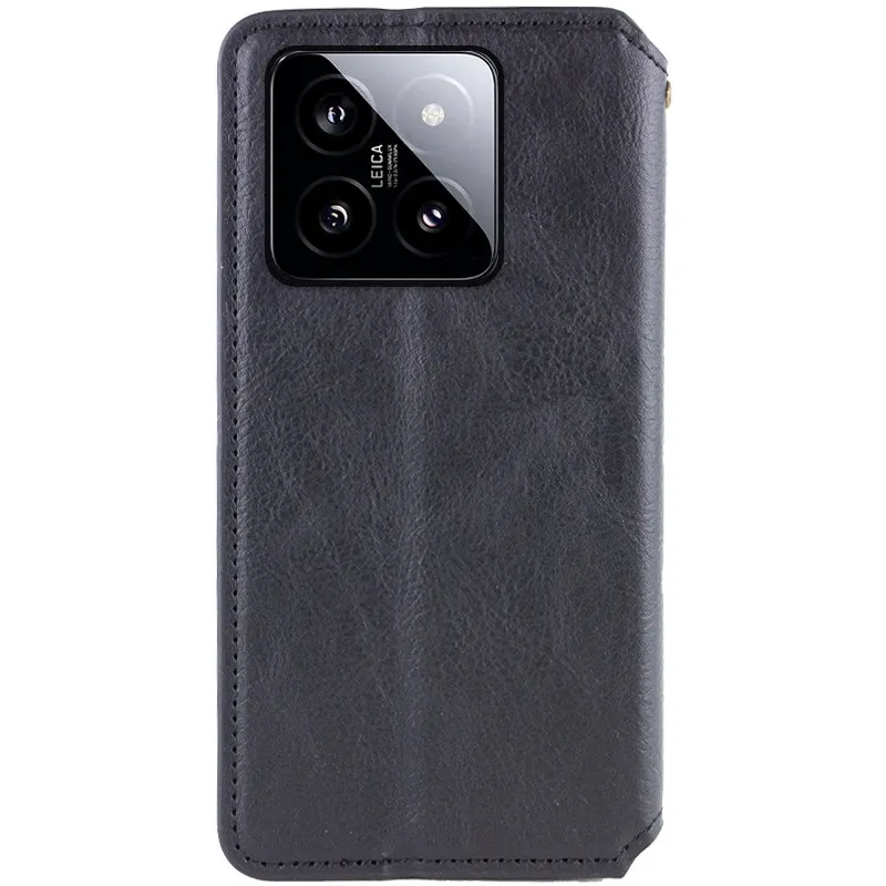 Чехол книжка GETMAN Cubic для Xiaomi 14 – Черный. Фото 2 из 8