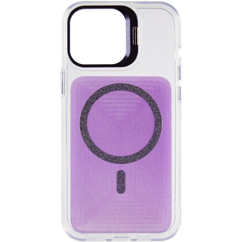 Чехол TPU+PC Jewel Sparkle with MagSafe для Apple iPhone 15 (6.1") – Lavender Glitter. Фото 4 из 8