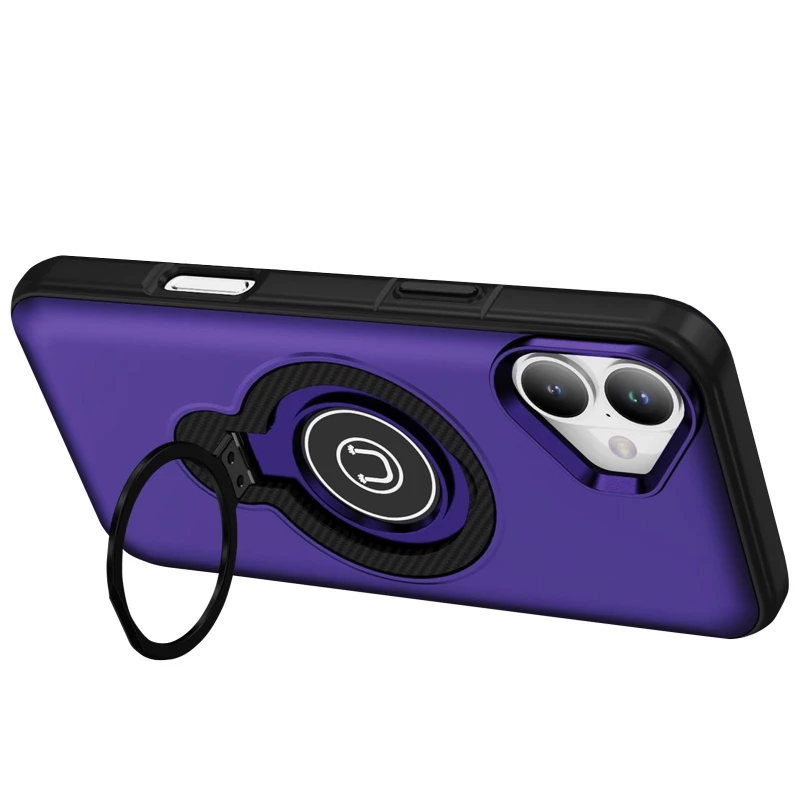 TPU+Textured PC Magnet для Apple iPhone 16 – Purple. Фото 2 из 4