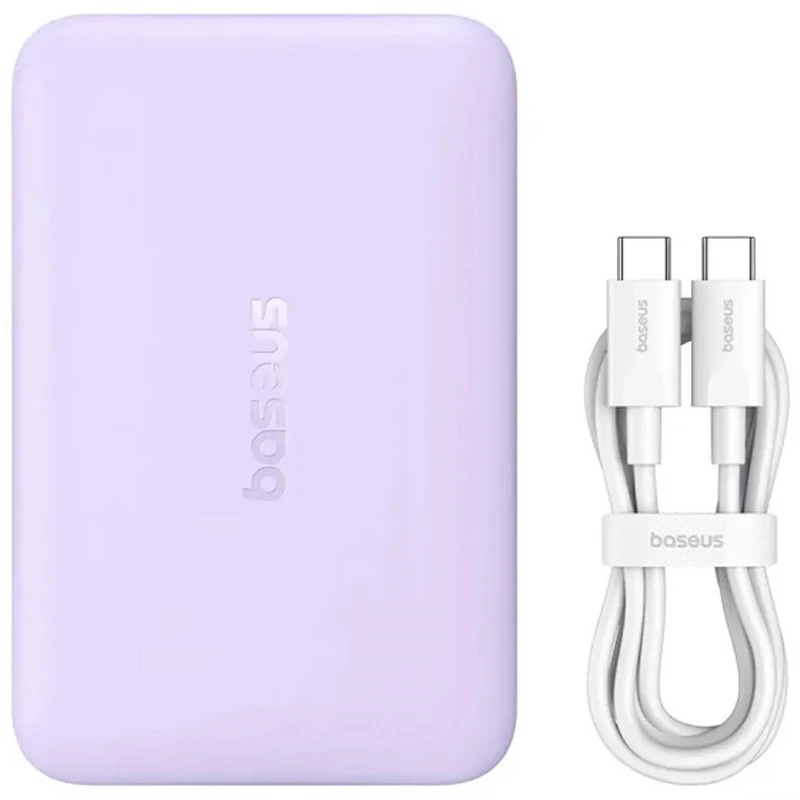 Портативное ЗУ Power Bank Baseus EnerFill FM11 Ultra-Mini 22.5W с БЗУ 10000mAh (P1008210E123) – Nebula Purple. Фото 2 из 6