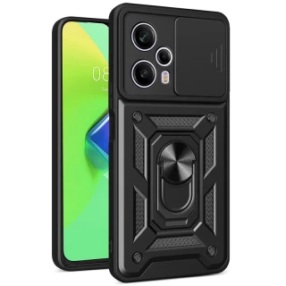 Протиударний чохол Serge Ring з захистом камери на Xiaomi Poco F5 / Note 12 Turbo — Чорний