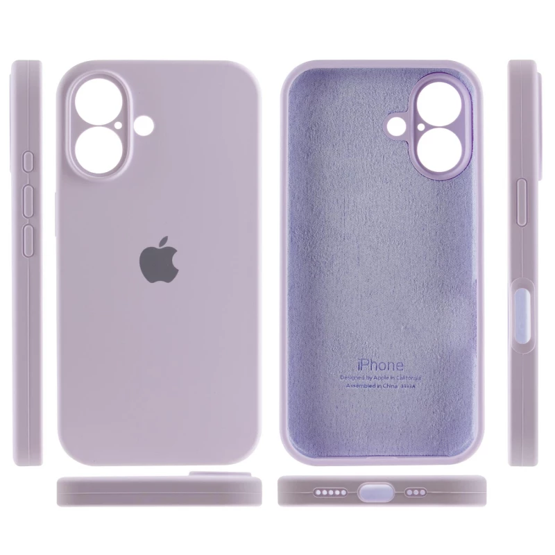 Чохол Silicone Case з захистом камери на Apple iPhone 16 Plus – Бузковий / Lilac. Фото 3 з 7