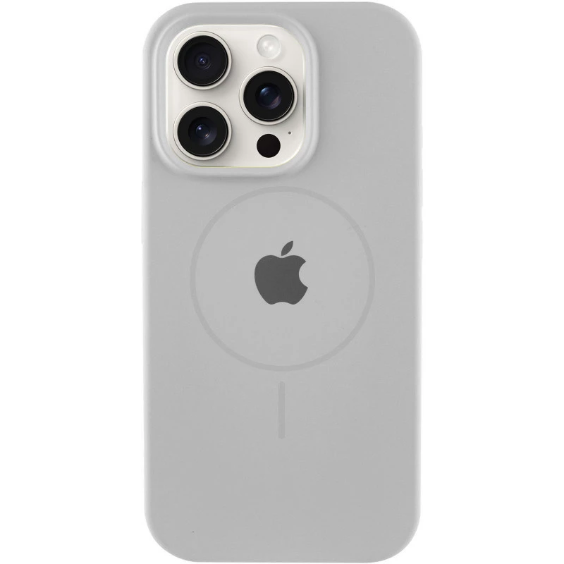 Чехол Silicone Armor Max with MagSafe для Apple iPhone 16 Plus – Серый / Light Grey. Фото 1 из 1