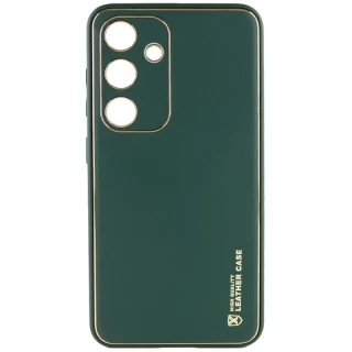 Кожаный чехол Xshield для Samsung Galaxy S24 — Зеленый / Army Green