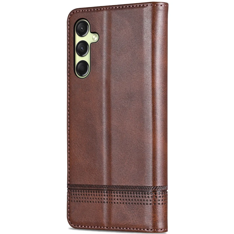 Шкіряний чохол-книжка AZNS Classic series для Samsung Galaxy A26 5G – Dark Brown. Фото 2 з 4