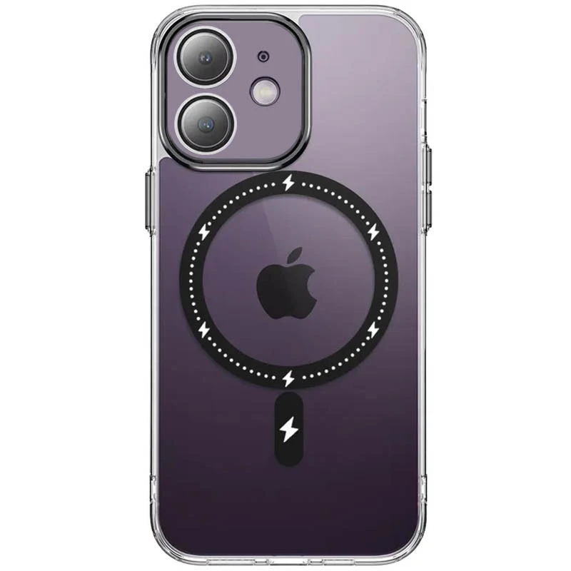 

TPU+PC з кольоровими металевими кнопками та MagSafe на Apple iPhone 12 (6.1") (Black)
