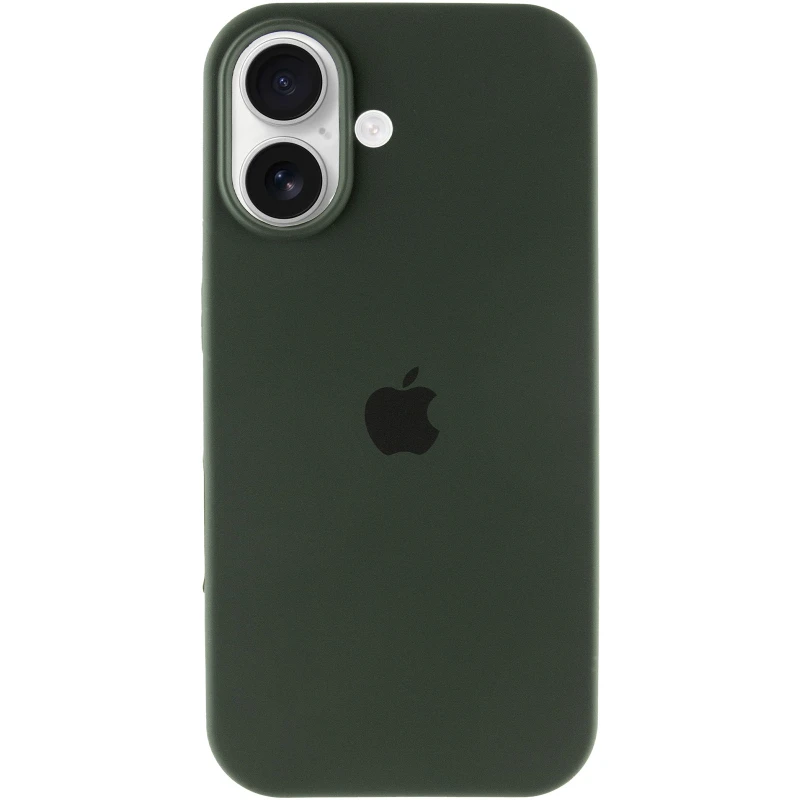 Чехол Silicone Case с закрытым низом для Apple iPhone 17 (6.3") – Зеленый / Cyprus Green. Фото 3 из 6