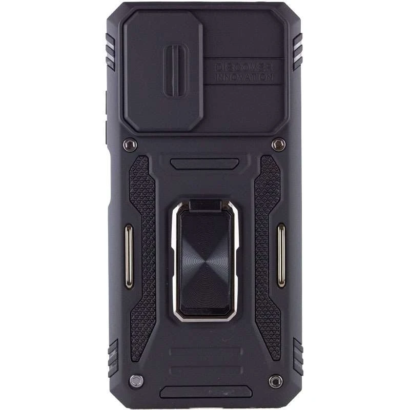 Ударостійкий чохол Square Ring зi шторкою на камеру на Xiaomi Redmi 9A – Чорний / Black. Фото 2 з 5