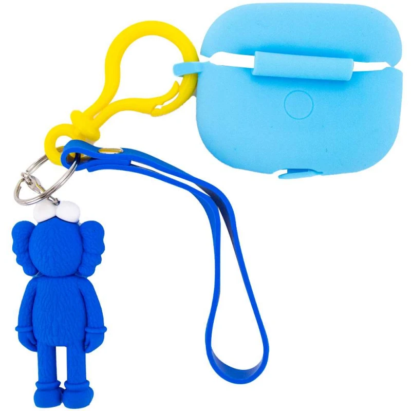 Силіконовий футляр Cute Charm для навушників AirPods Pro – Kaws / Синій. Фото 2 з 3