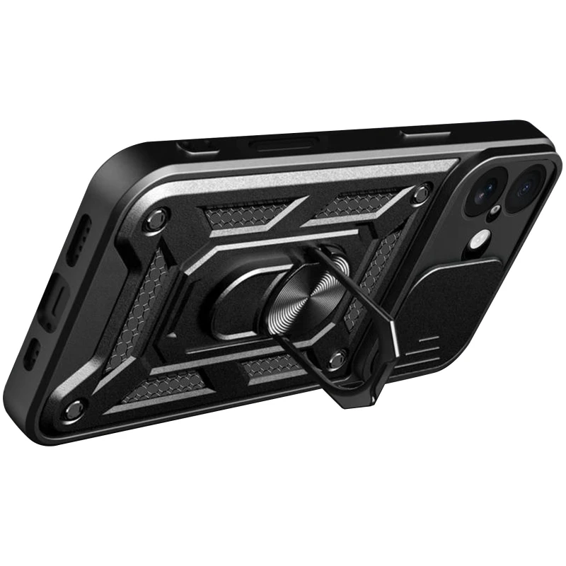 Ударопрочный чехол Ummi Camshield Serge Ring (in box) для Apple iPhone 17 (6.3") – Черный / Black. Фото 2 из 4