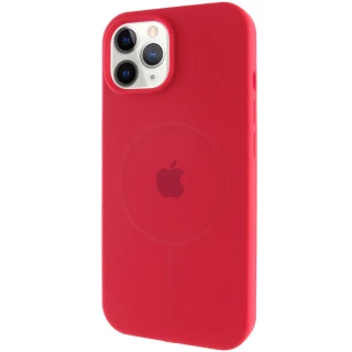 Чехол Silicone Armor Max with MagSafe для Apple iPhone 12 Pro (6.1") — Красный / Deep Red