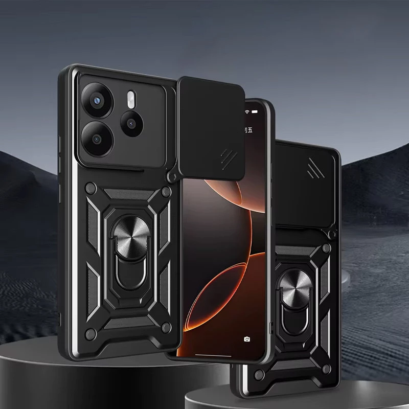 Протиударний чохол Serge Ring з захистом камери на Xiaomi Redmi Note 14 5G – Чорний. Фото 5 з 5