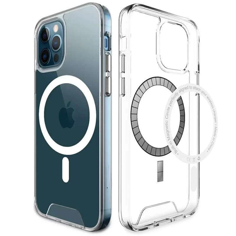 

Силиконовый чехол Space Case с MagSafe для Apple iPhone 12 Pro Max (6.7") (Прозрачный), Прозорий