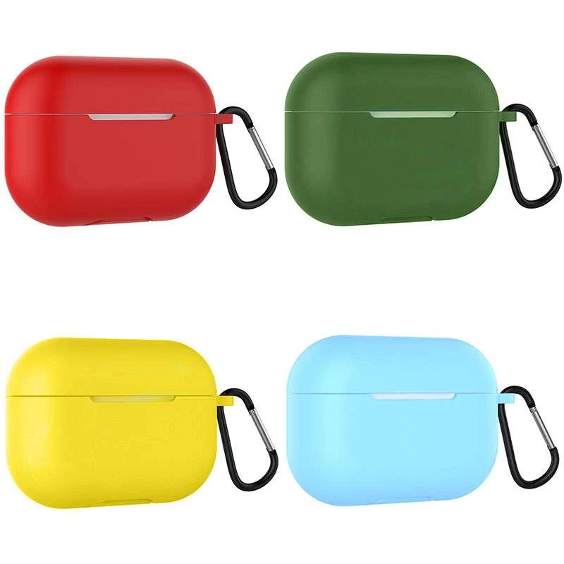Силіконовий футляр для навушників Airpods Pro Slim + карабін фото 1 з 1