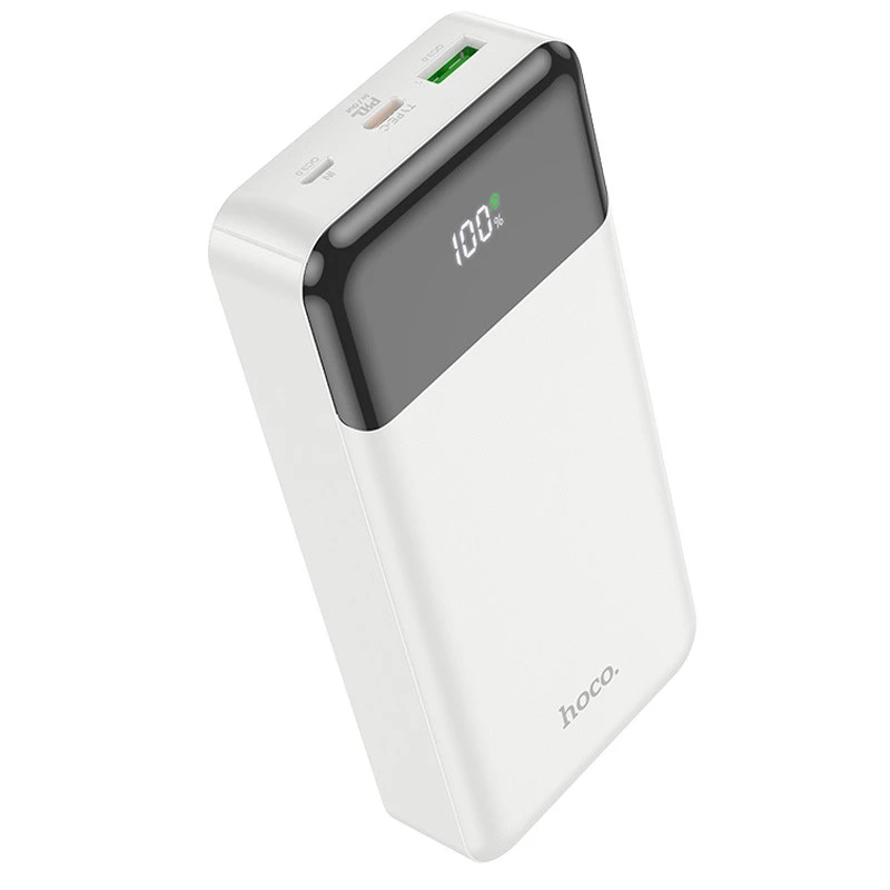 Портативное зарядное устройство Power Bank Hoco J102A Cool figure PD20W+QC3.0 20000 mAh – White. Фото 4 из 8