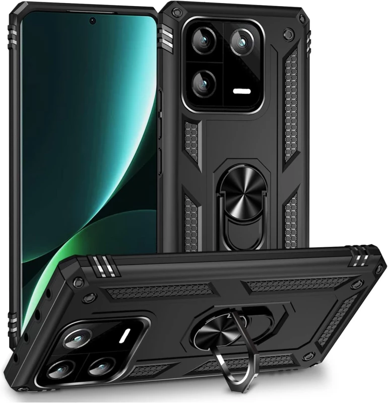 

Противоударный чехол Serge Ring с кольцом для Xiaomi 13 Pro (Черный), Чорний