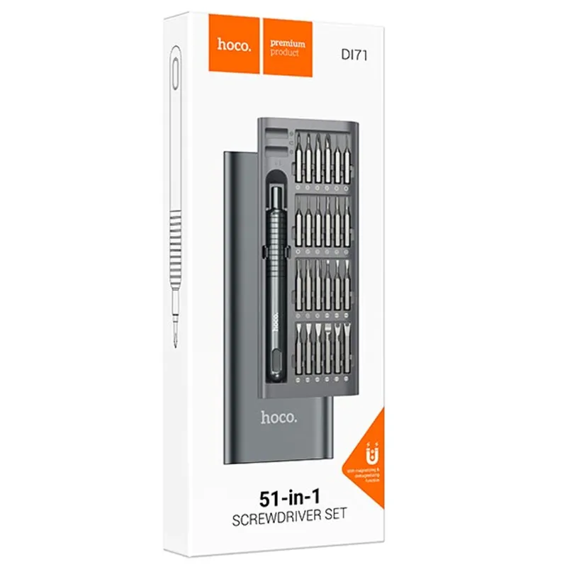 Набір викруток Hoco DI71 set 51in1 – Grey. Фото 6 з 7