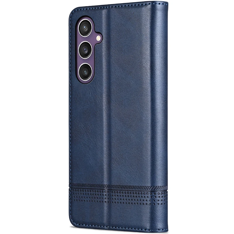 Кожаный чехол-книжка AZNS Classic series для Samsung Galaxy A37 5G – Dark Blue. Фото 2 из 4