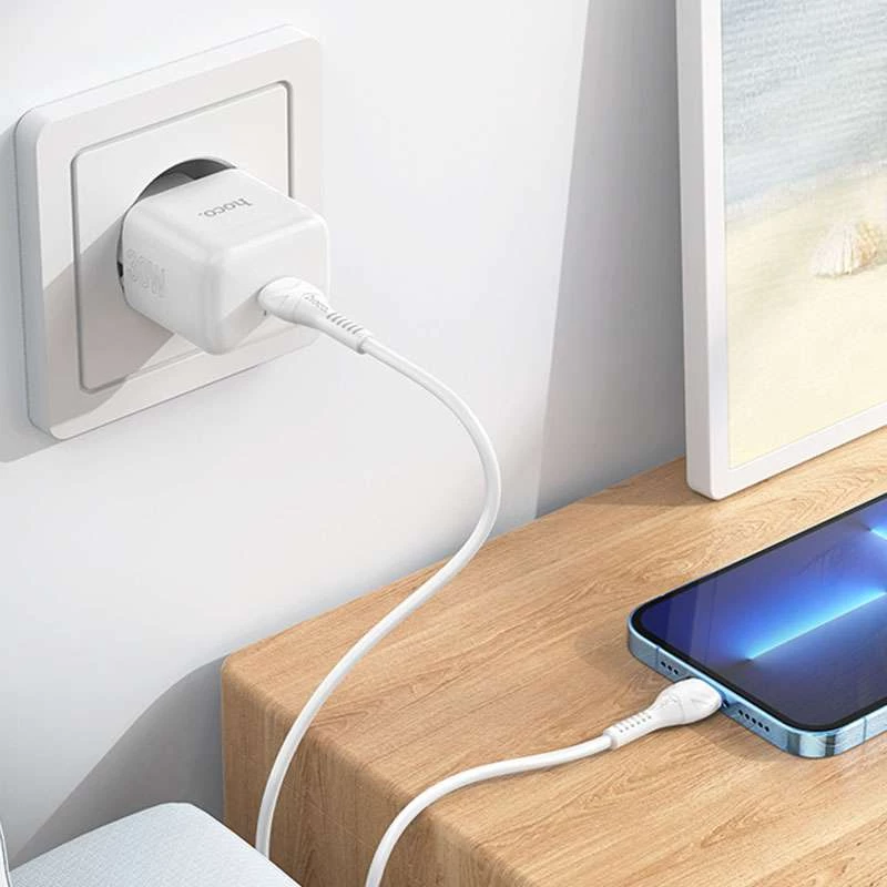 СЗУ Hoco N32 Glory PD30W – White. Фото 4 из 5