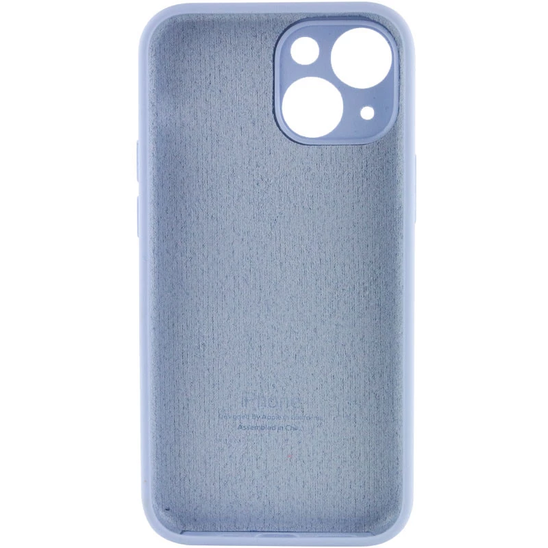 Чехол Silicone Case с защитой камеры для Apple iPhone 13 (6.1") – Голубой / Lilac Blue. Фото 4 из 7