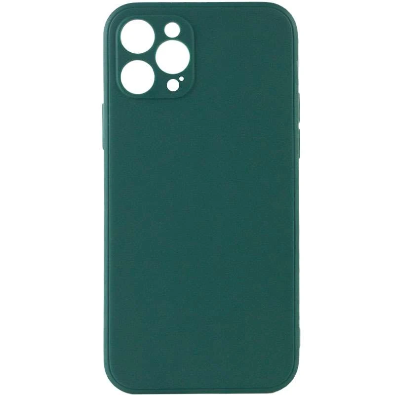 

Цветной силиконовый чехол с защитой камеры для Apple iPhone 12 Pro Max (6.7") (Зеленый / Forest green), Зелений / forest green