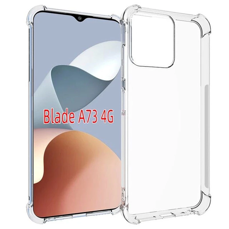 Ультратонкий силіконовий чохол GETMAN з критими бортами на ZTE Blade A73 4G – Безбарвний (прозорий). Фото 5 з 6