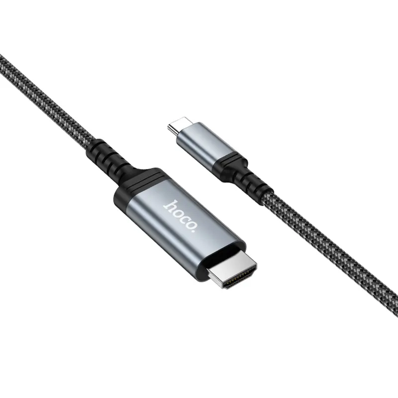 Перехідник Hoco UA43 Type-C to HDTV HD (1.8m) – Metal gray. Фото 3 з 5