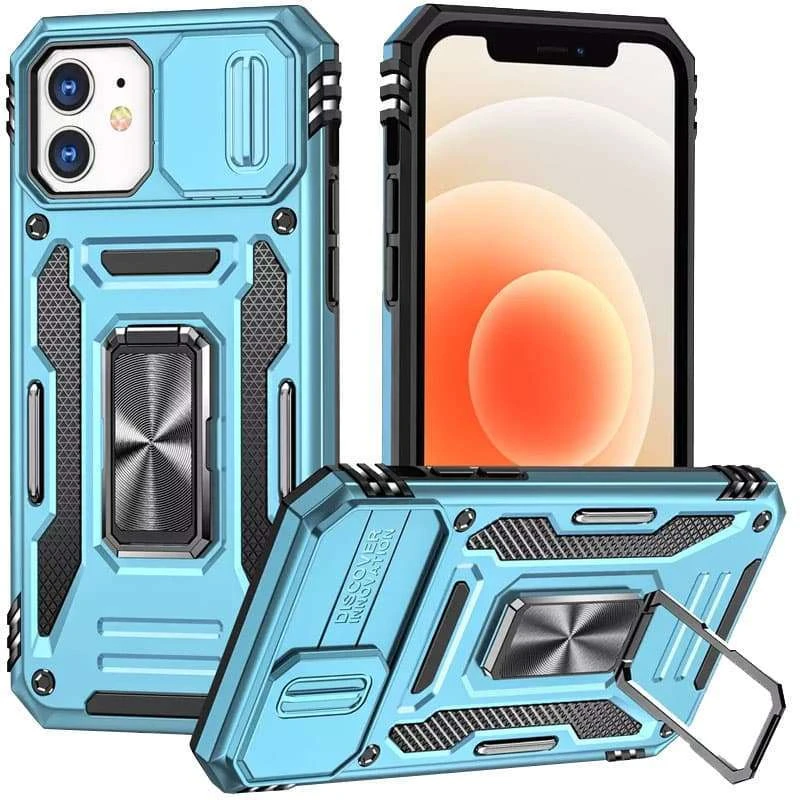 Ударостійкий чохол Square Ring зi шторкою на камеру на Samsung Galaxy A53 5G – Блакитний / Light Blue. Фото 2 з 14