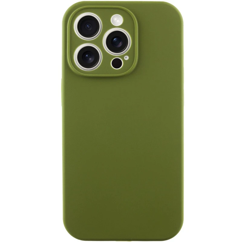 Чохол з захистом камери Silicone Case для Apple iPhone 13 Pro (6.1") – Зелений / Dark Olive. Фото 1 з 4