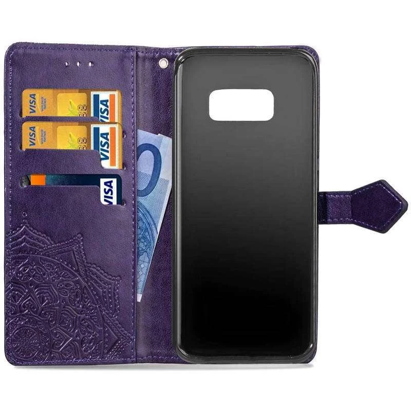 Шкіряний чохол-книжка Art Case з візитницею для Samsung G950 Galaxy S8 – Фіолетовий. Фото 4 з 7