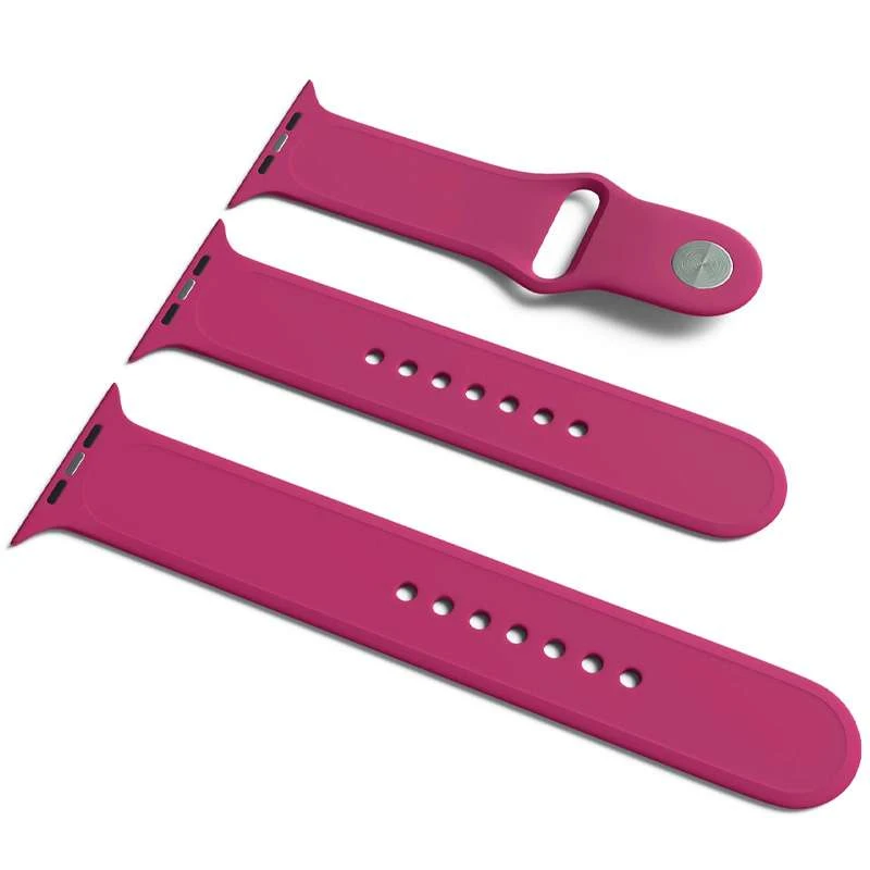 

Силиконовый ремешок для Apple Watch Sport Band 38 / 40 (S/M & M/L) 3pcs (Бордовый / Maroon), Бордовий / maroon