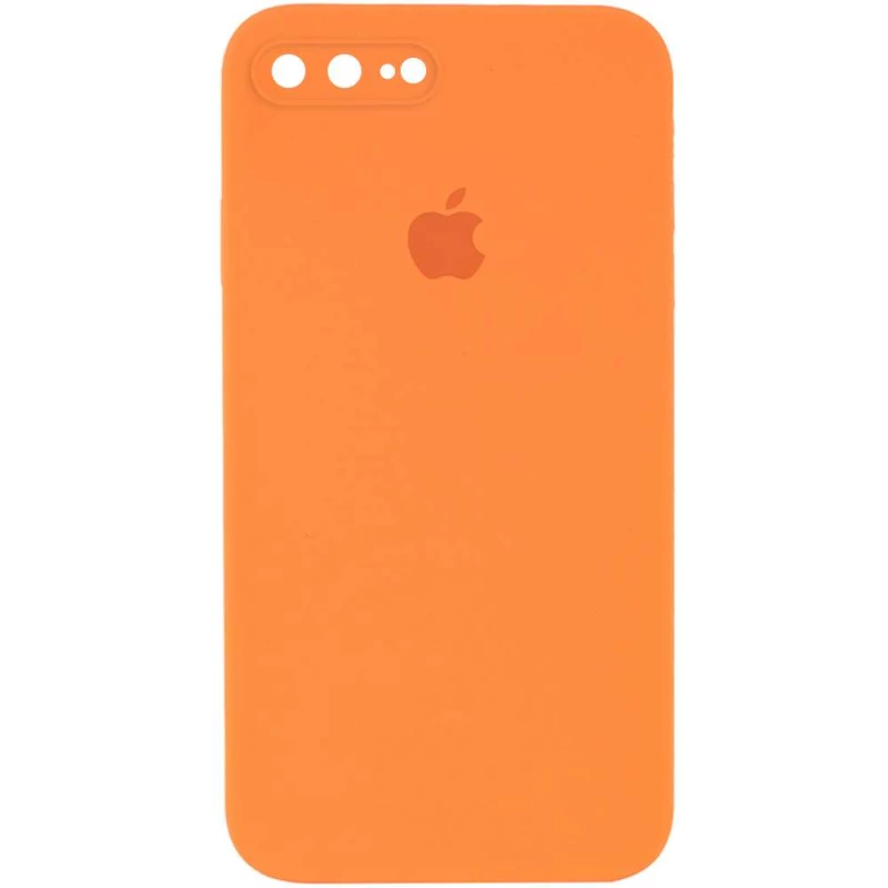 

Чехол Silicone Case Square с защитой камеры для Apple iPhone 7 plus / 8 plus (Оранжевый / Papaya), Помаранчевий / papaya