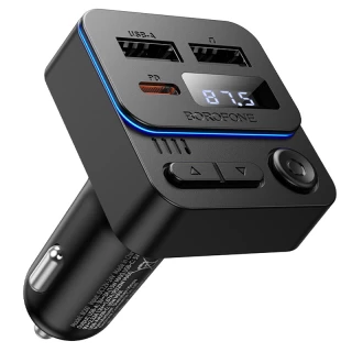 АЗП FM модулятор Borofone BC60 Hero 35W (2USB-A/1C) фото 1 з 8