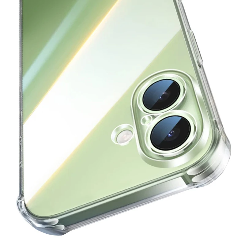 Силіконовий чохол з критими бортами на Apple iPhone 17 (6.3") – Безбарвний (прозорий). Фото 4 з 4