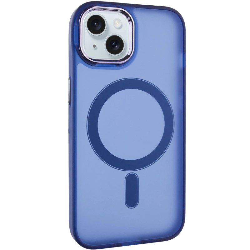 Кольоровий TPU+PC з MagSafe на Apple iPhone 14 (6.1") – Deep Navy. Фото 3 з 11