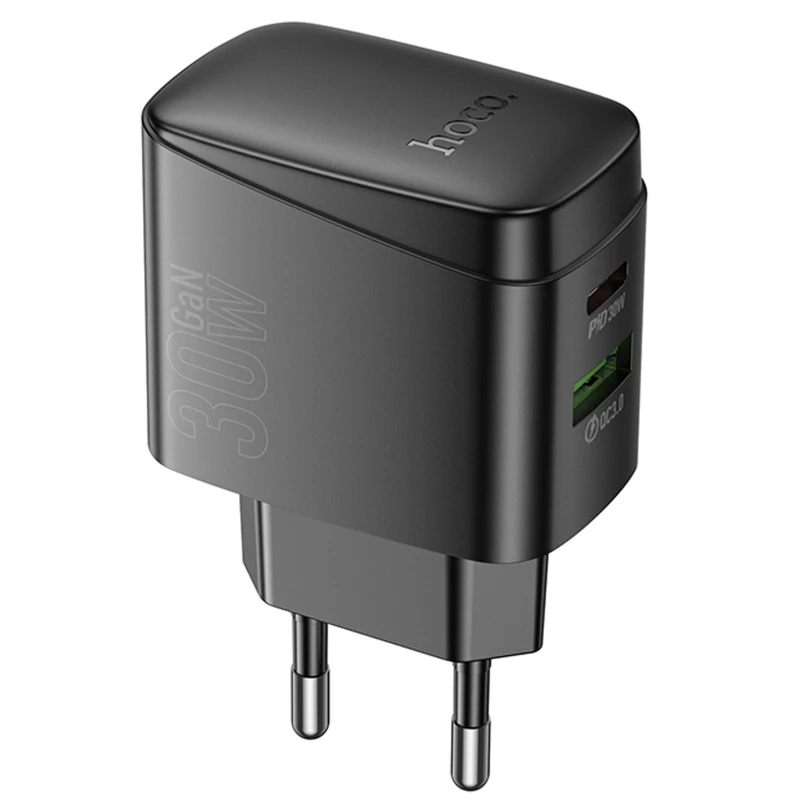 МЗП Hoco CS61A Bright PD30W+QC3.0 (1USB-A/1C) – Black. Фото 4 з 6