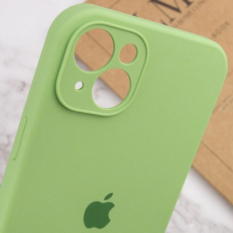 Чехол Silicone Case с защитой камеры для Apple iPhone 13 (6.1") – Мятный / Mint. Фото 7 из 7