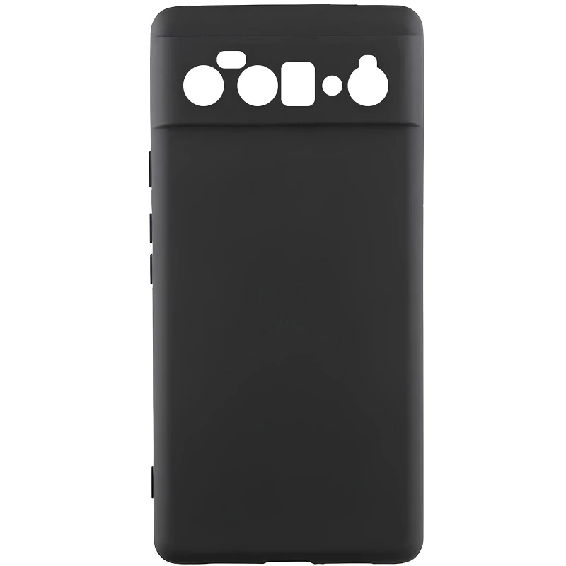 Кольоровий силіконовий чохол GETMAN із закритою камерою для TECNO Spark Go 1 – Чорний / Black. Фото 1 з 2